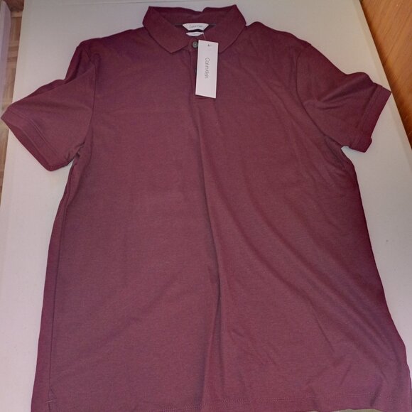Calvin Klein Adult Medium Polo NWT Red Heather - Picture 6 of 6